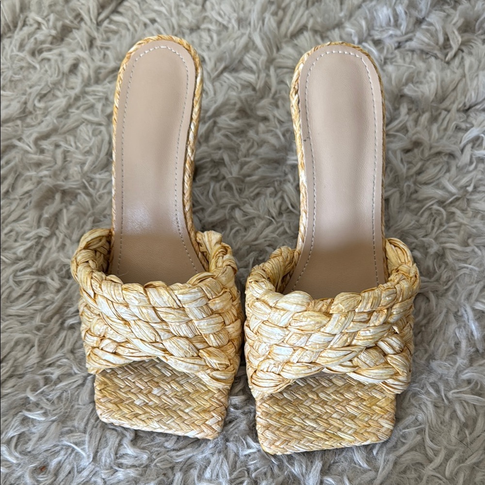 Woven Tan Women's Sandals